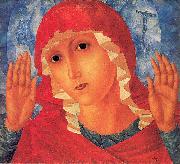 Petrov-Vodkin, Kozma Our Lady- Tenderness of Cruel Hearts Spain oil painting artist